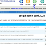 ssc gd admit card 2025