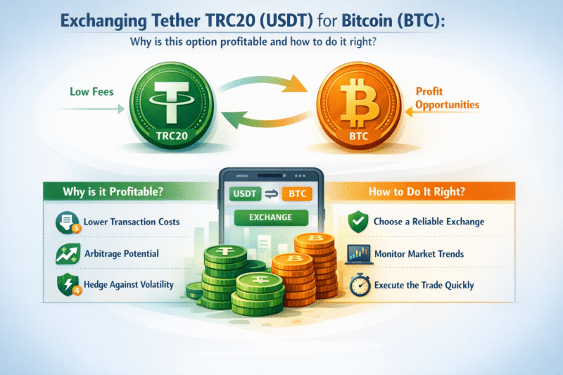Exchanging Tether TRC20 (USDT) for Bitcoin (BTC)