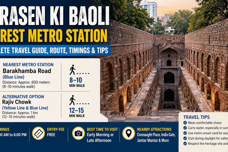 Agrasen Ki Baoli Nearest Metro Station – Complete Travel Guide, Route, Timings & Tips