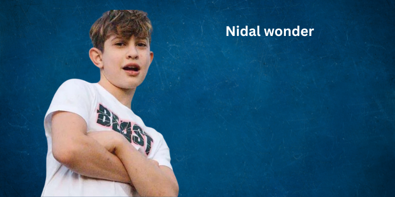 “Nidal Wonder performing a high-energy flip during a YouTube video shoot”