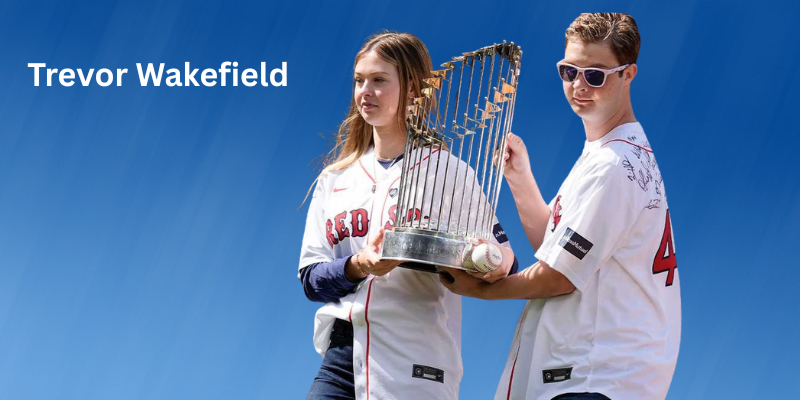 "Trevor Wakefield, son of former Boston Red Sox pitcher Tim Wakefield, in a public appearance."